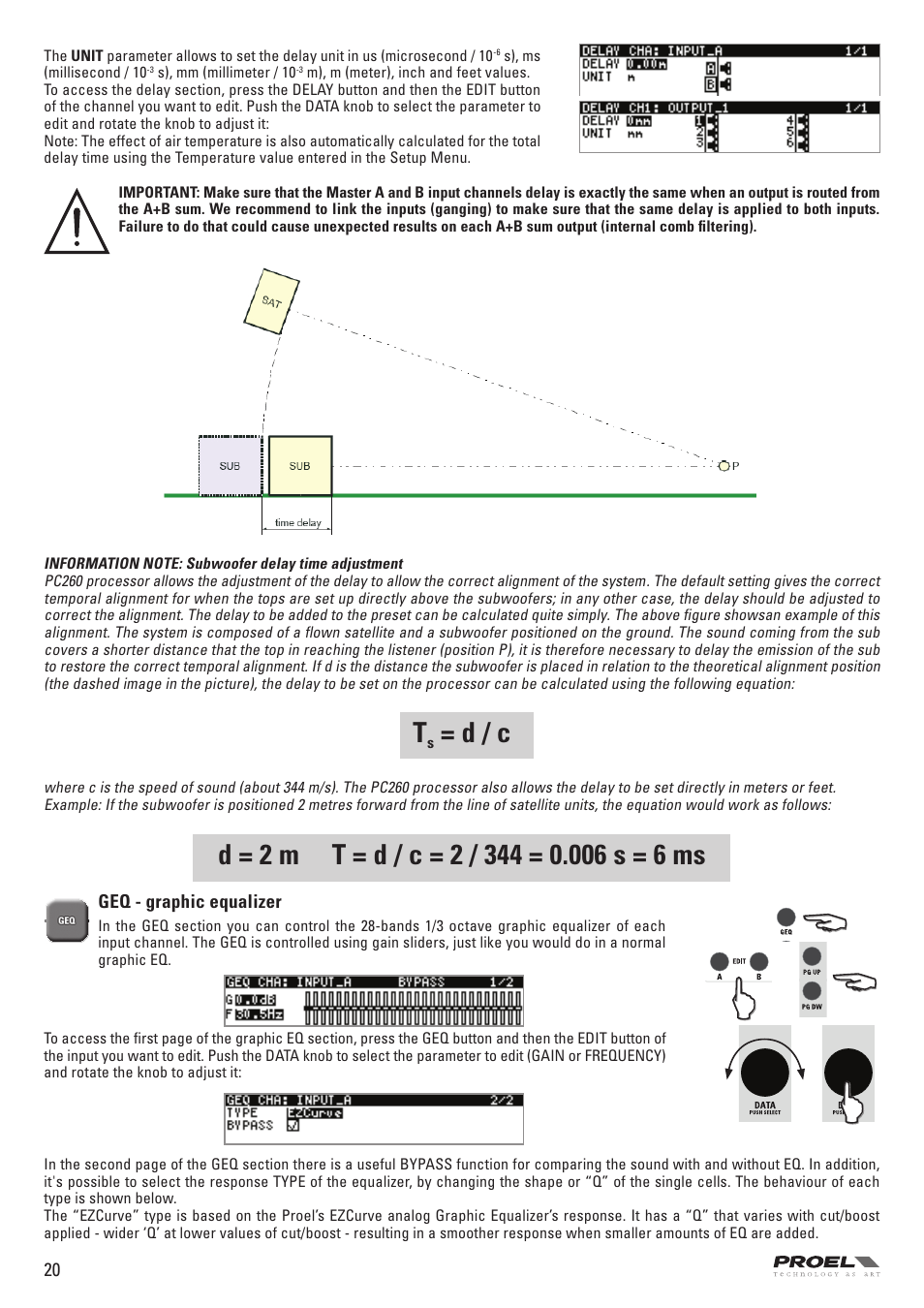 D / c | Proel PC260 User Manual | Page 20 / 36