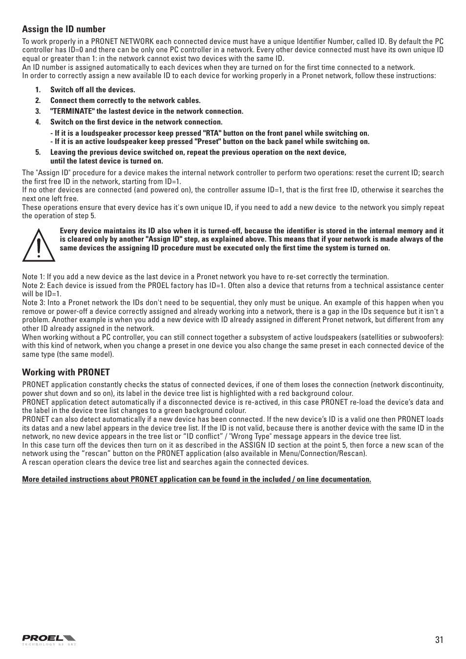 Proel PC260 User Manual | Page 31 / 36
