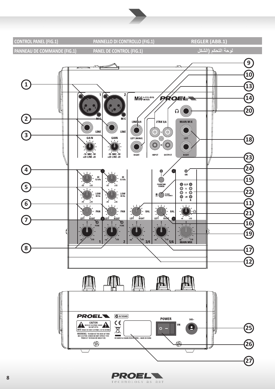 Proel MI6 User Manual | Page 8 / 28