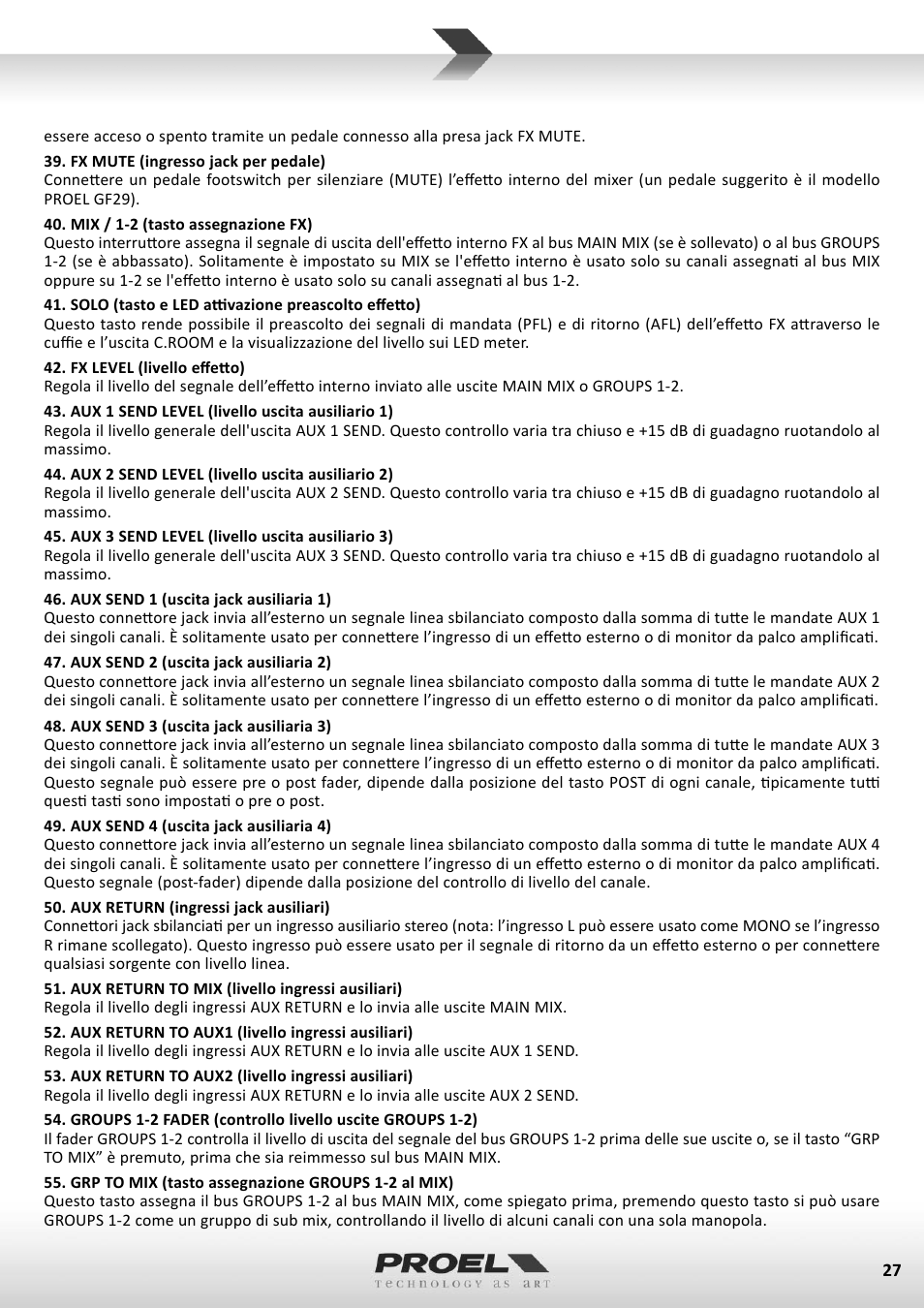 Proel M1622USB User Manual | Page 27 / 67