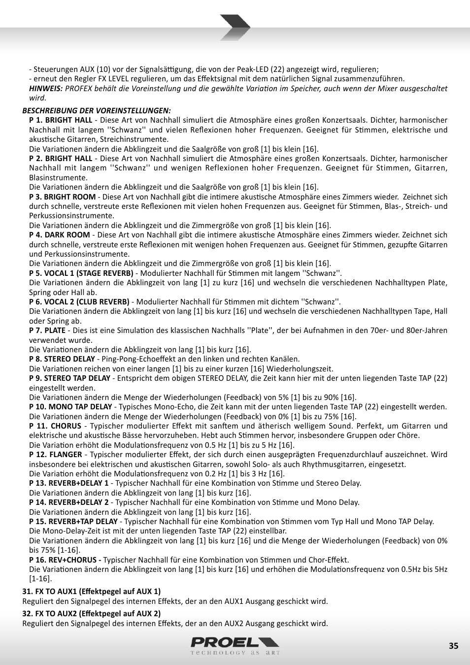 Proel M1622USB User Manual | Page 35 / 67