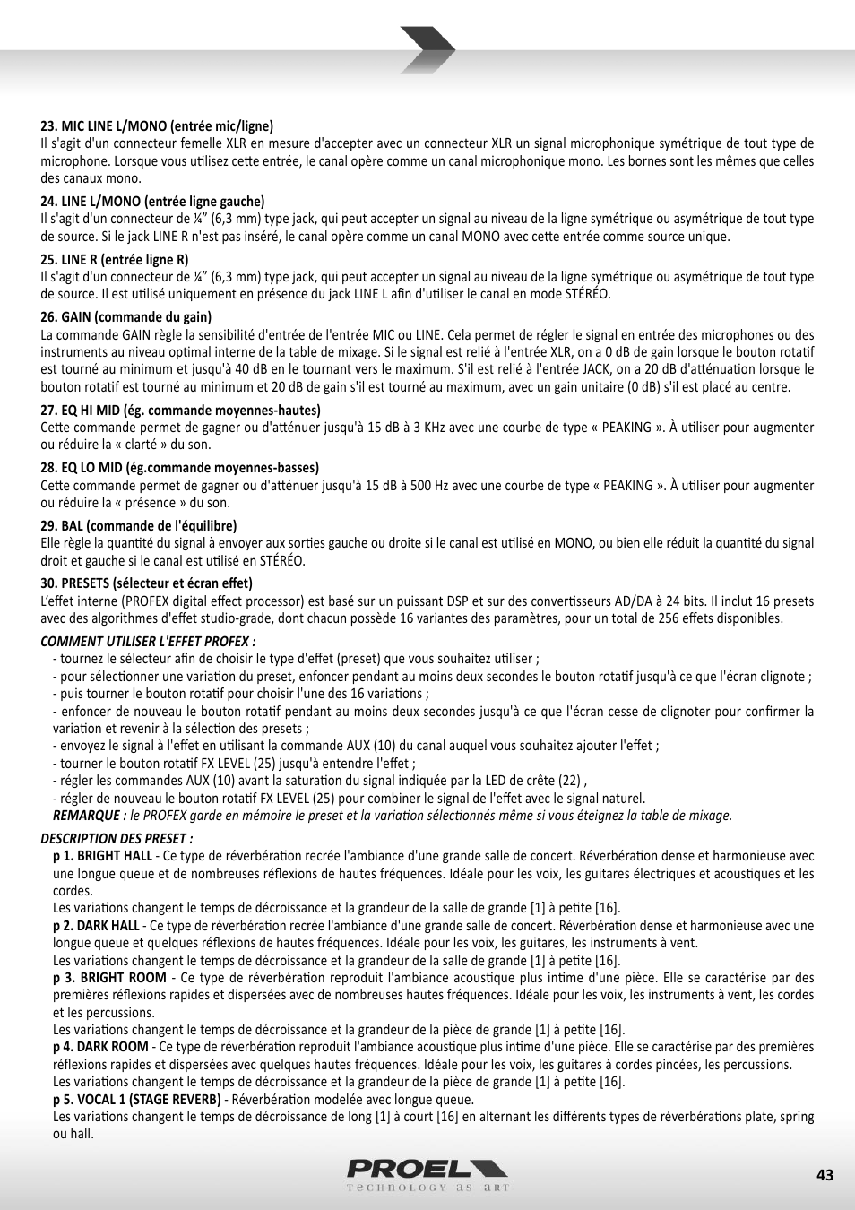 Proel M1622USB User Manual | Page 43 / 67