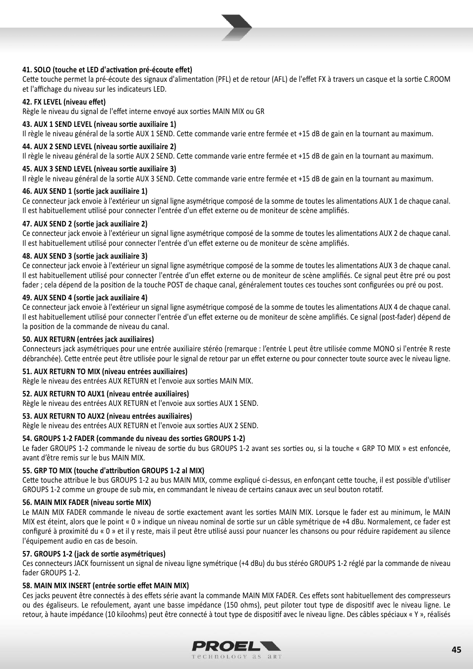 Proel M1622USB User Manual | Page 45 / 67