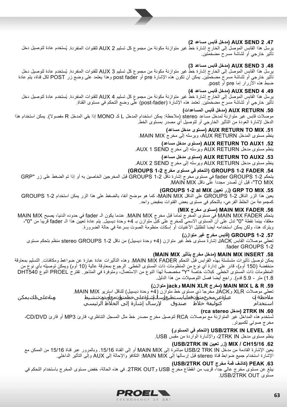 Proel M1622USB User Manual | Page 63 / 67