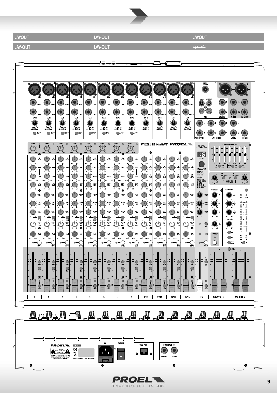 Proel M1622USB User Manual | Page 9 / 67