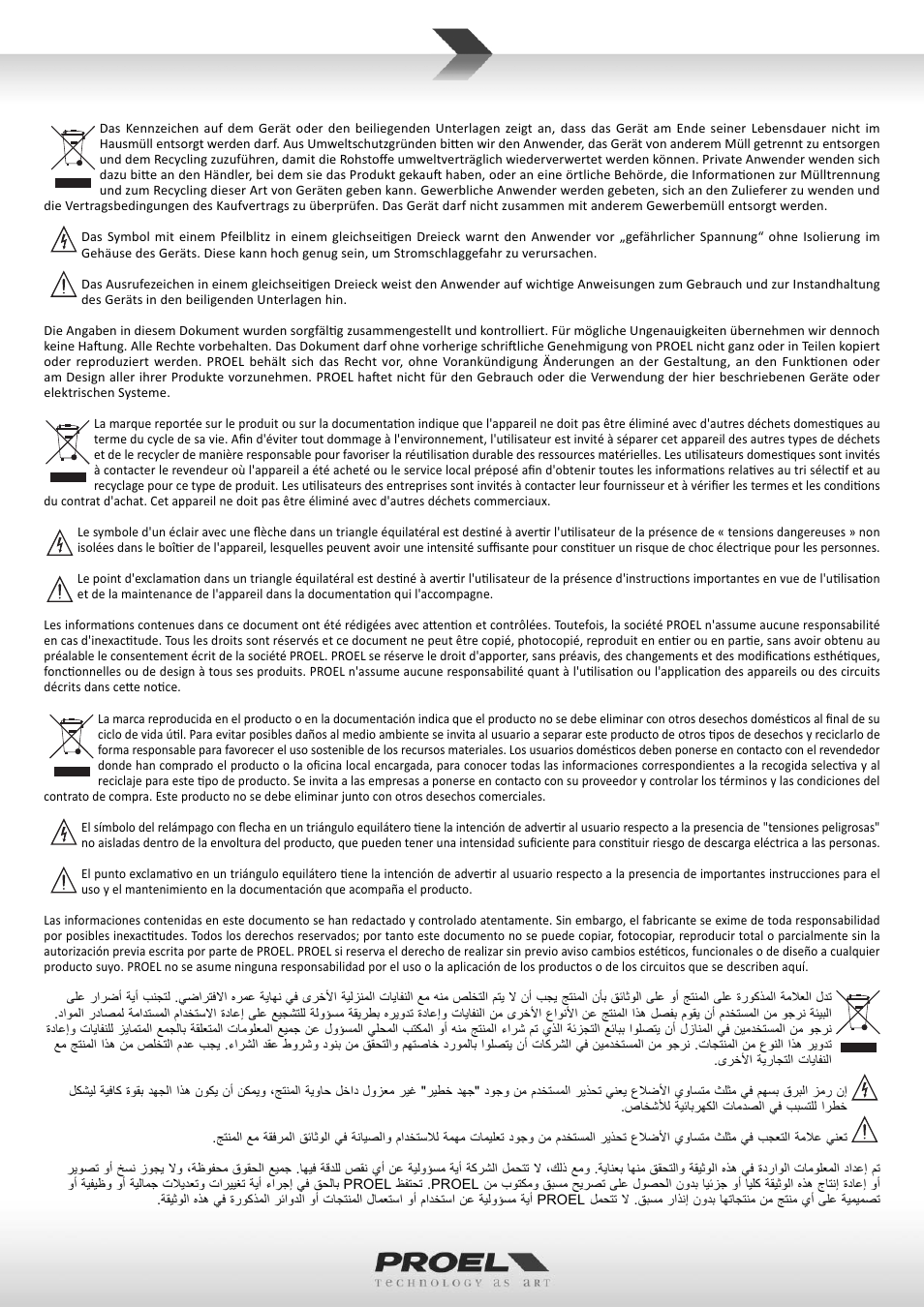 Proel M822USB User Manual | Page 3 / 55