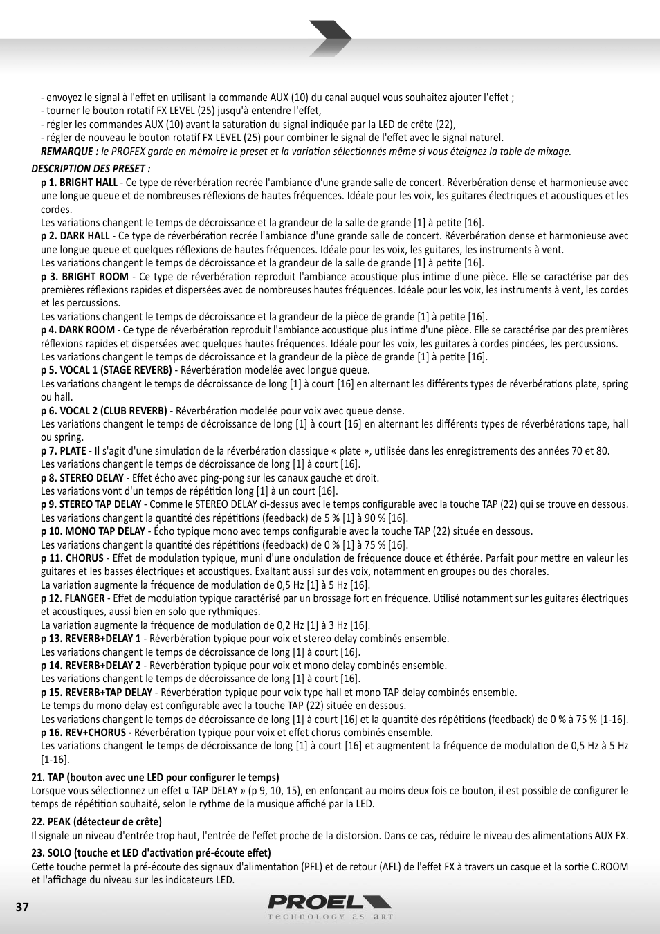 Proel M822USB User Manual | Page 37 / 55