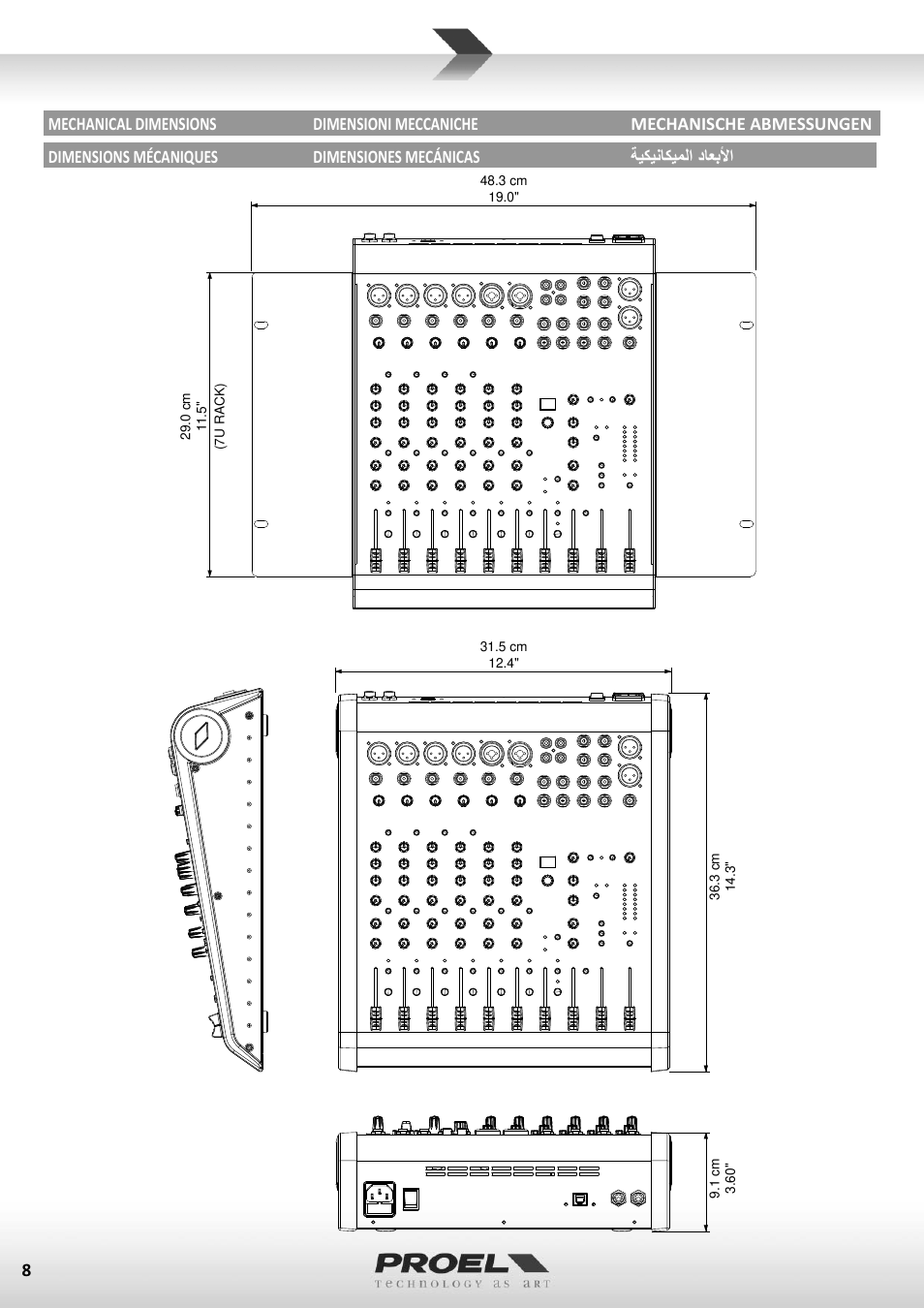 Proel M822USB User Manual | Page 8 / 55