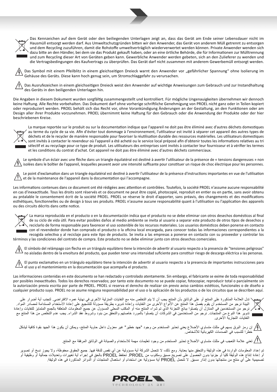 Proel M602FX User Manual | Page 3 / 41