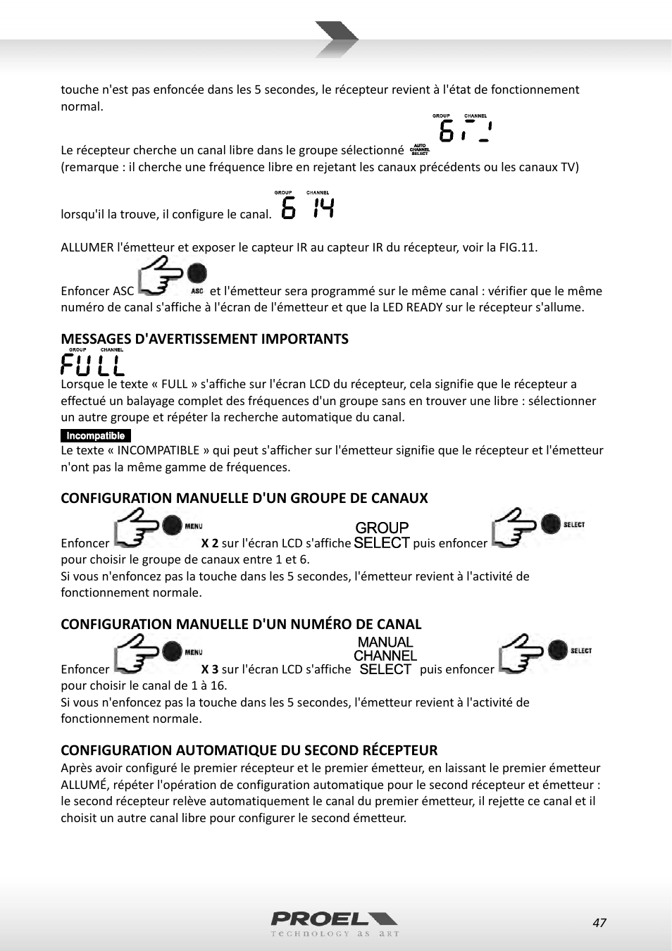 Proel RMW1000M User Manual | Page 47 / 82
