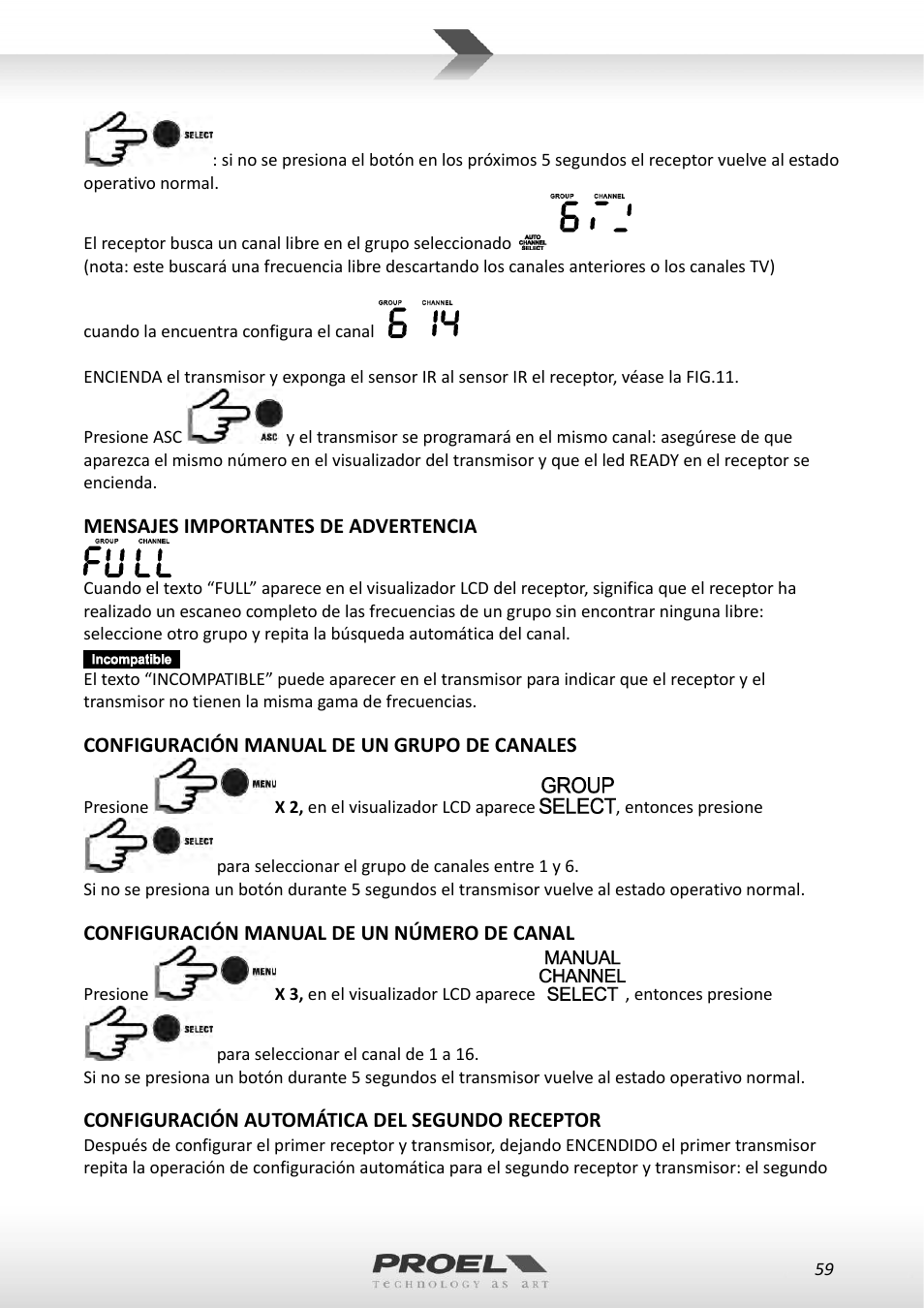 Proel RMW1000M User Manual | Page 59 / 82