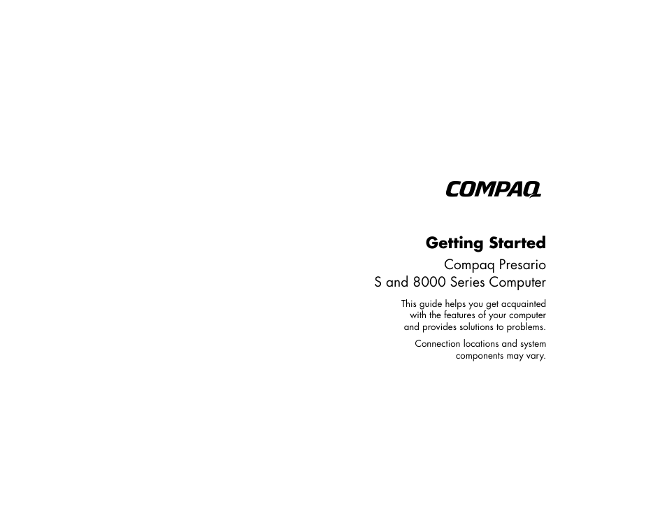 Compaq 8000 User Manual | 158 pages