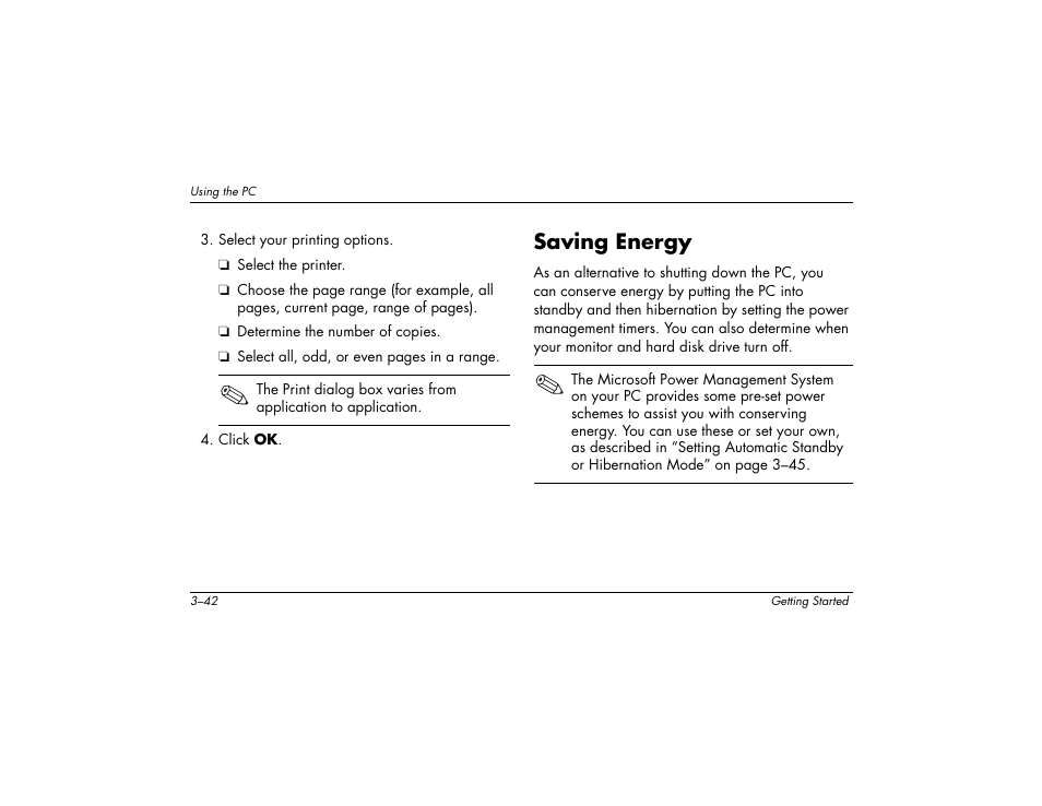 Saving energy | Compaq 8000 User Manual | Page 56 / 158