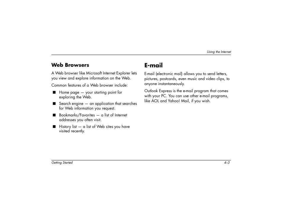 E-mail | Compaq 8000 User Manual | Page 63 / 158