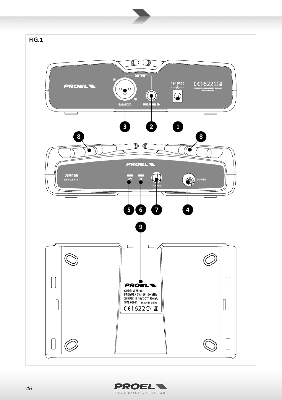 Proel WM100 User Manual | Page 46 / 51