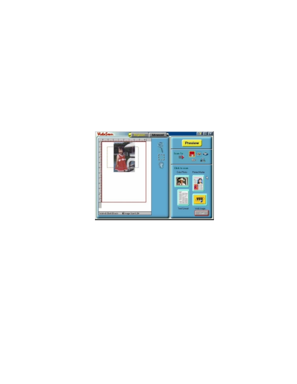 Vistascan beginner window features | Compaq S4 100 User Manual | Page 17 / 74