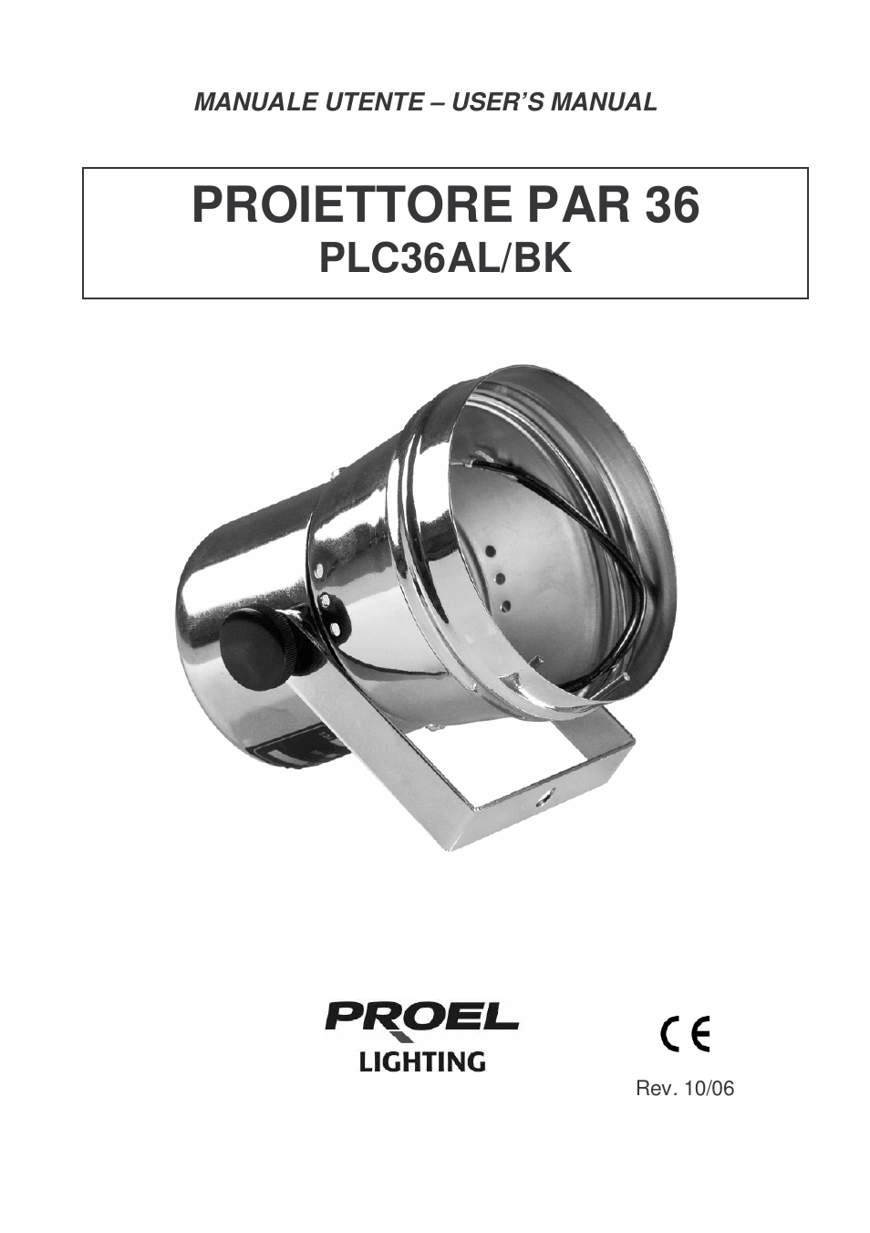 Proel PLC36AL User Manual | 4 pages