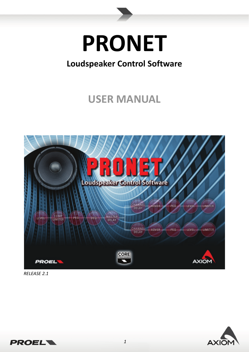 Proel PRONET v.2.1 User Manual | 77 pages