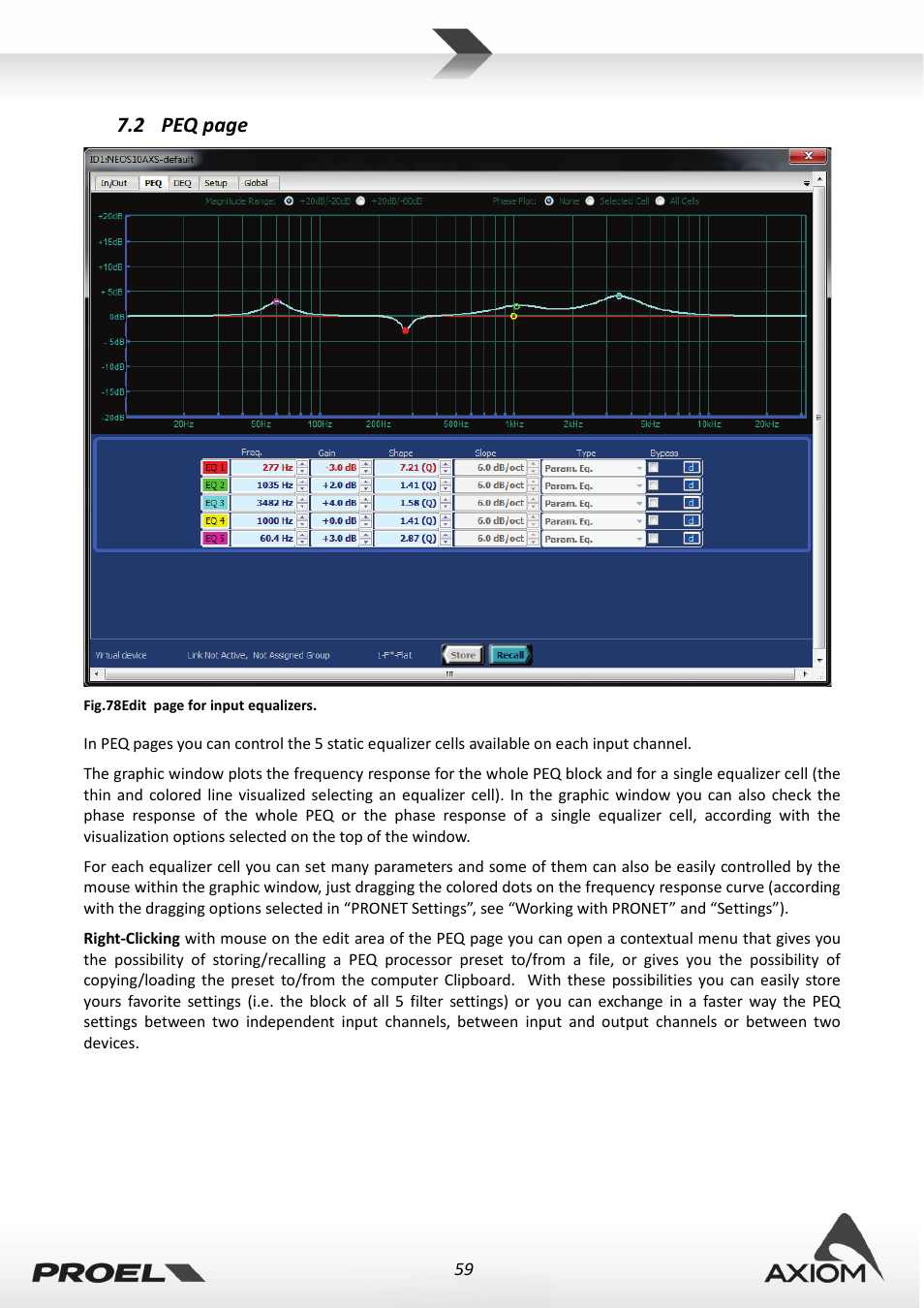 Proel PRONET v.2.1 User Manual | Page 59 / 77