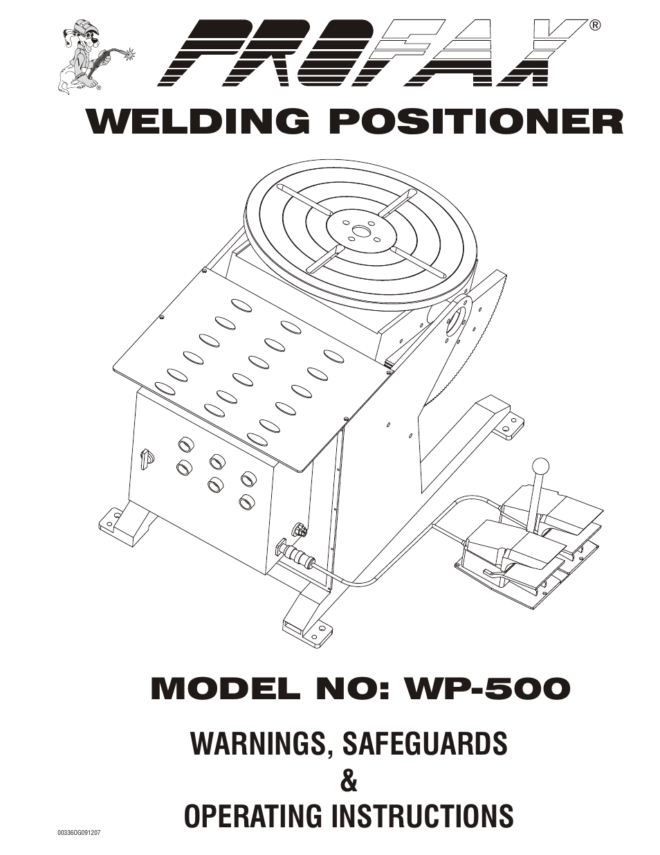 Profax WP-500 User Manual | 8 pages