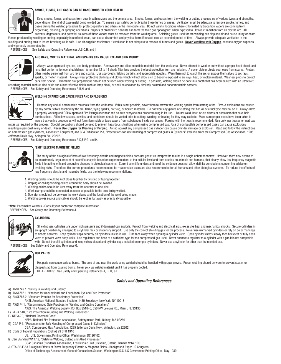 Safety and operating references | Profax TC-2B User Manual | Page 2 / 2