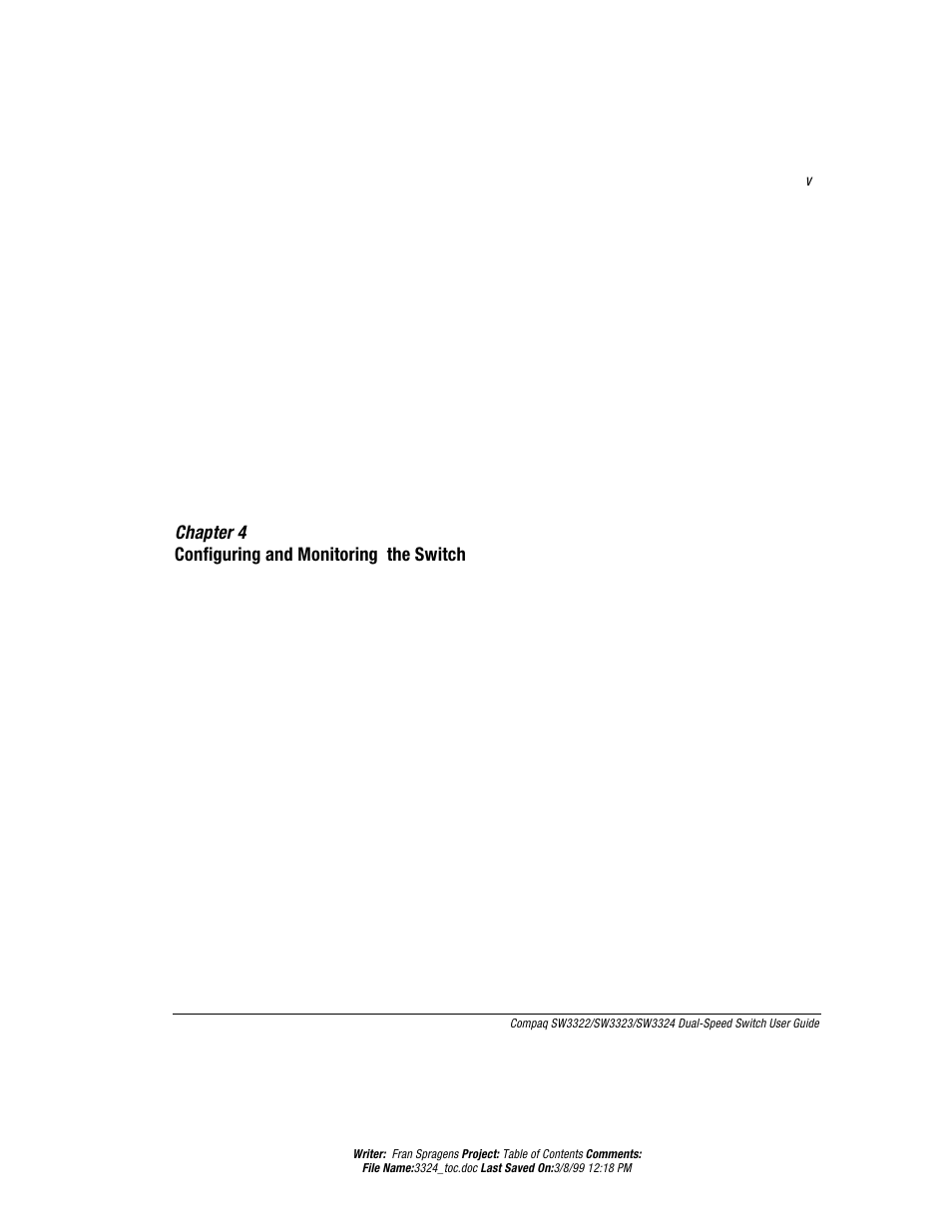 Compaq SW3322 User Manual | Page 5 / 119