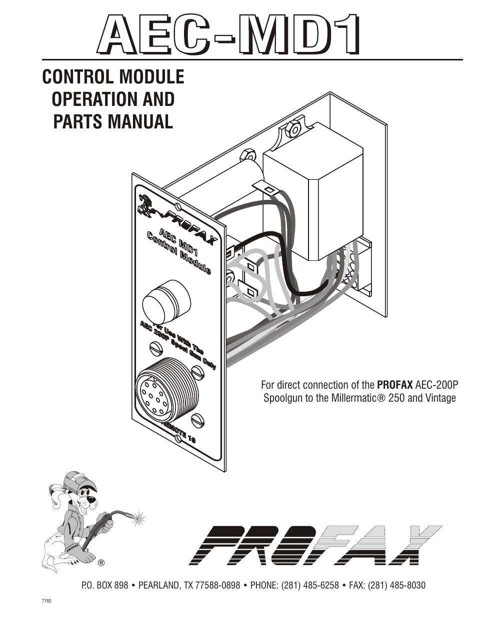 Profax AEC-MD1 User Manual | 4 pages