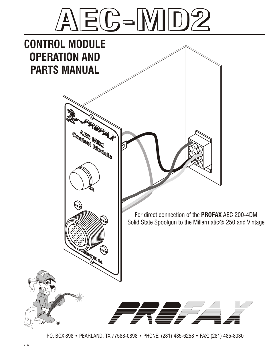 Profax AEC-MD2 User Manual | 4 pages