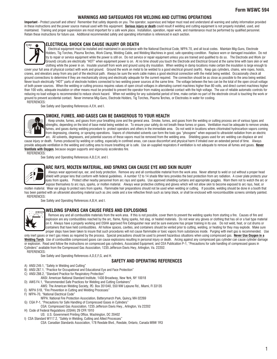 Index, Warranty, Certificate of quality | Warning | Profax AEC 200-4D User Manual | Page 3 / 12