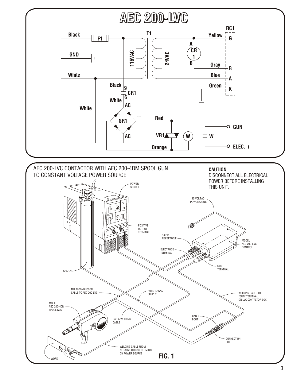 Aec 200-lvc, Specifications, Warning | Fig. 1 | Profax AEC 200-LVC User Manual | Page 5 / 8