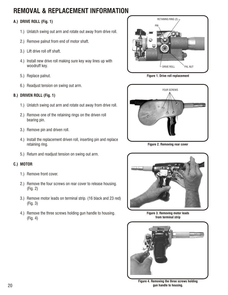 Removal & replacement information | Profax AEC 200 User Manual | Page 22 / 28