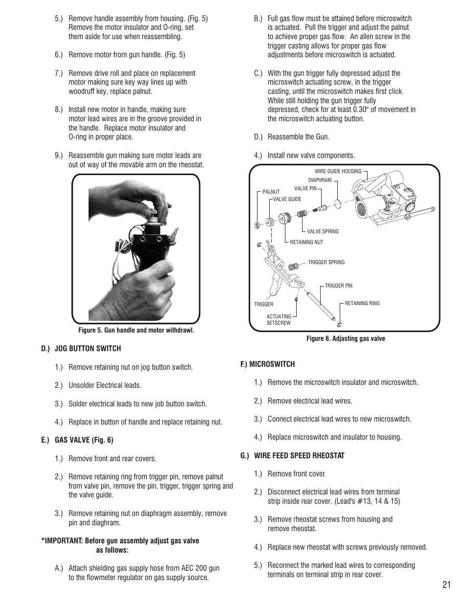 Removal & replacement information | Profax AEC 200 User Manual | Page 23 / 28