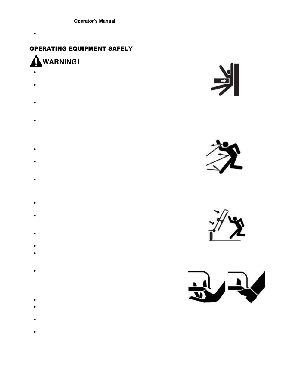 Operating equipment safely | Progressive Turf Equipment Pro-Flex 120 14272040 And Above User Manual | Page 16 / 78