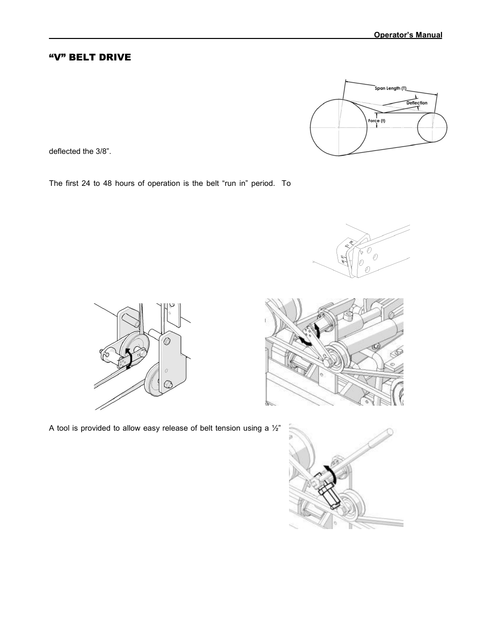V” belt drive | Progressive Turf Equipment Pro-Flex 120 14272040 And Above User Manual | Page 41 / 78