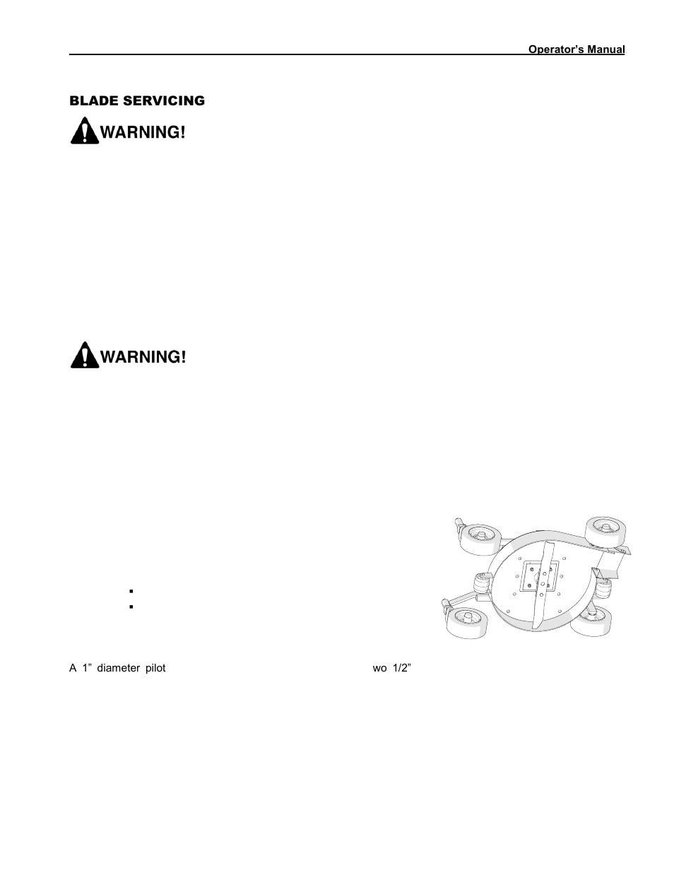 Blade servicing | Progressive Turf Equipment Pro-Flex 120 14272040 And Above User Manual | Page 43 / 78