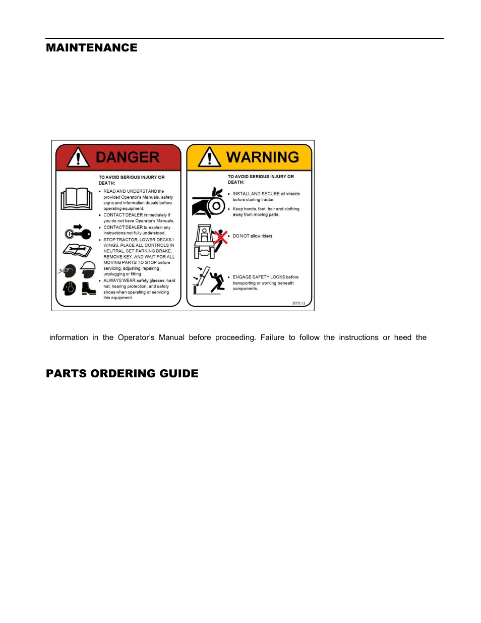 Maintenance, Parts ordering guide | Progressive Turf Equipment Pro-Flex 120 14272040 And Above User Manual | Page 54 / 78