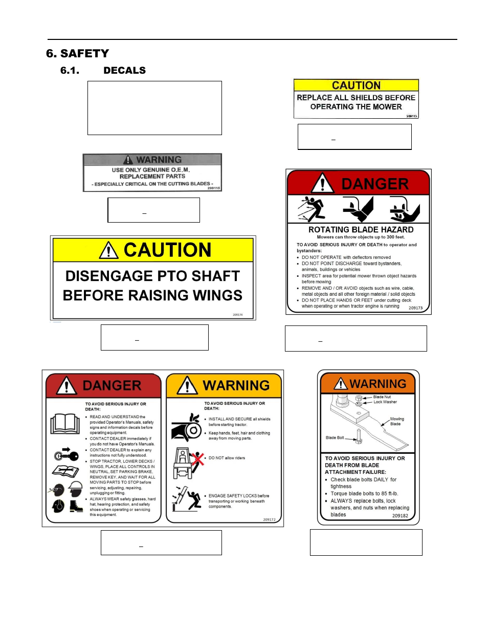 Safety, Decals | Progressive Turf Equipment Pro-Flex 120 14272040 And Above User Manual | Page 75 / 78