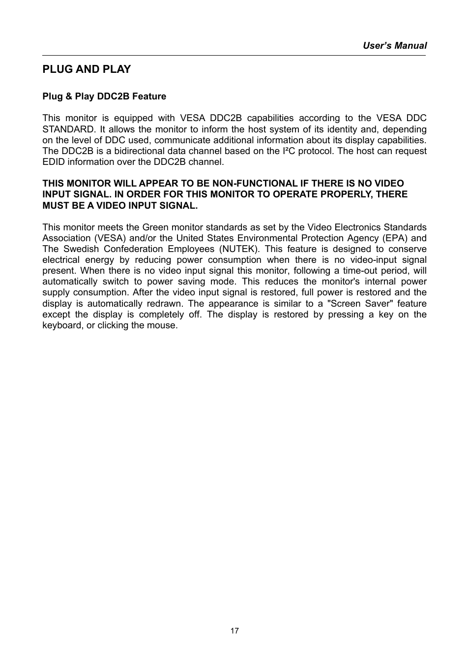 Plug and play | Compaq HW191 User Manual | Page 17 / 20