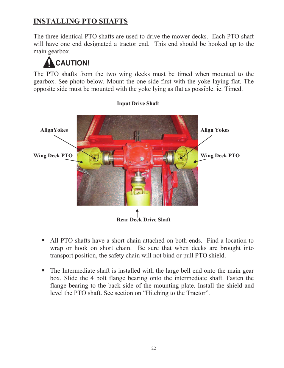 Installing pto shafts | Progressive Turf Equipment TD 65-2 Serial Up to 1265-21375 User Manual | Page 25 / 71