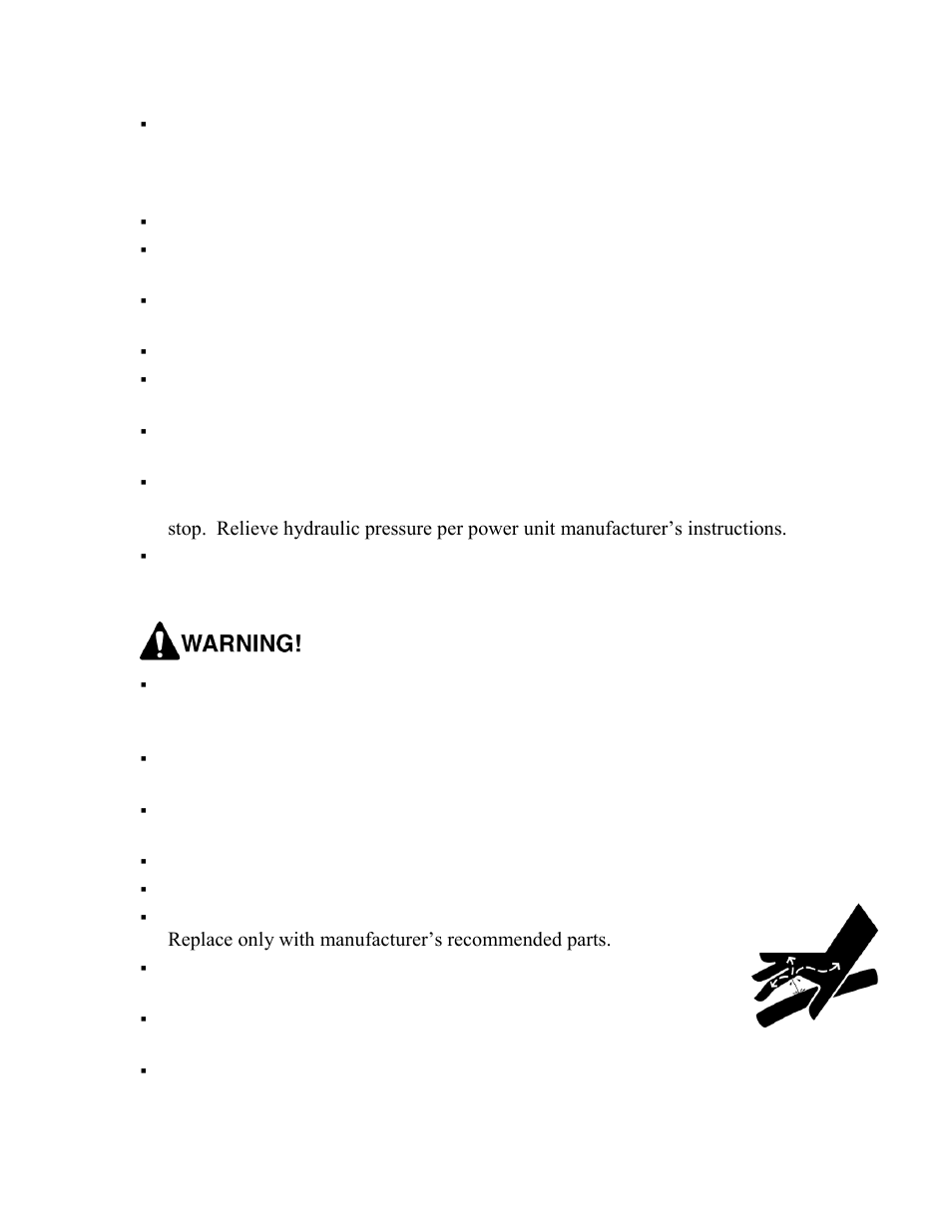 Maintenance safety precautions | Progressive Turf Equipment Pro-Max 36 User Manual | Page 11 / 63