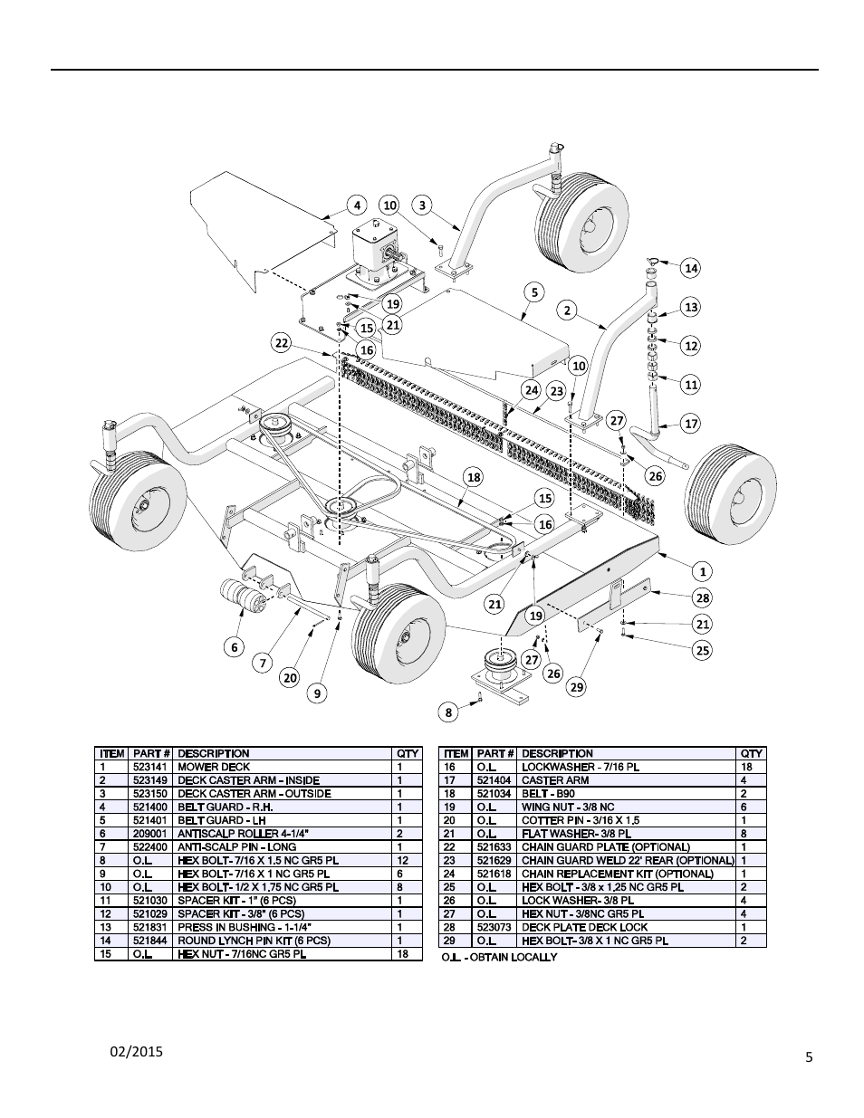 4 deck assembly, Ssembly | Progressive Turf Equipment Pro-Max 36 User Manual | Page 47 / 63
