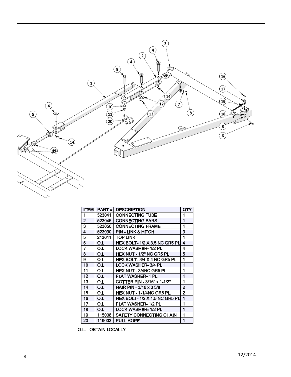 3 connecting frame, Onnecting, Rame | Progressive Turf Equipment Pro-Max 36 User Manual | Page 50 / 63