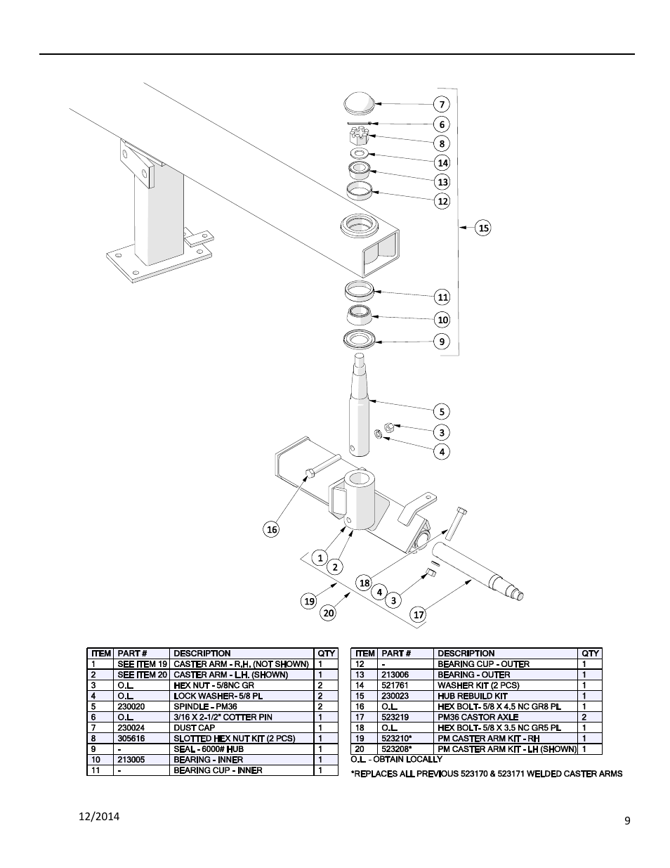 4 caster arm assemblies, Aster, Ssemblies | Progressive Turf Equipment Pro-Max 36 User Manual | Page 51 / 63