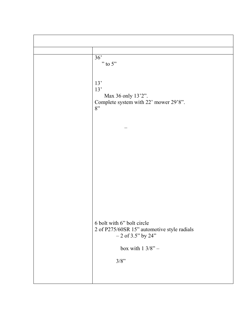 Specifications | Progressive Turf Equipment Pro-Max 36 User Manual | Page 6 / 63