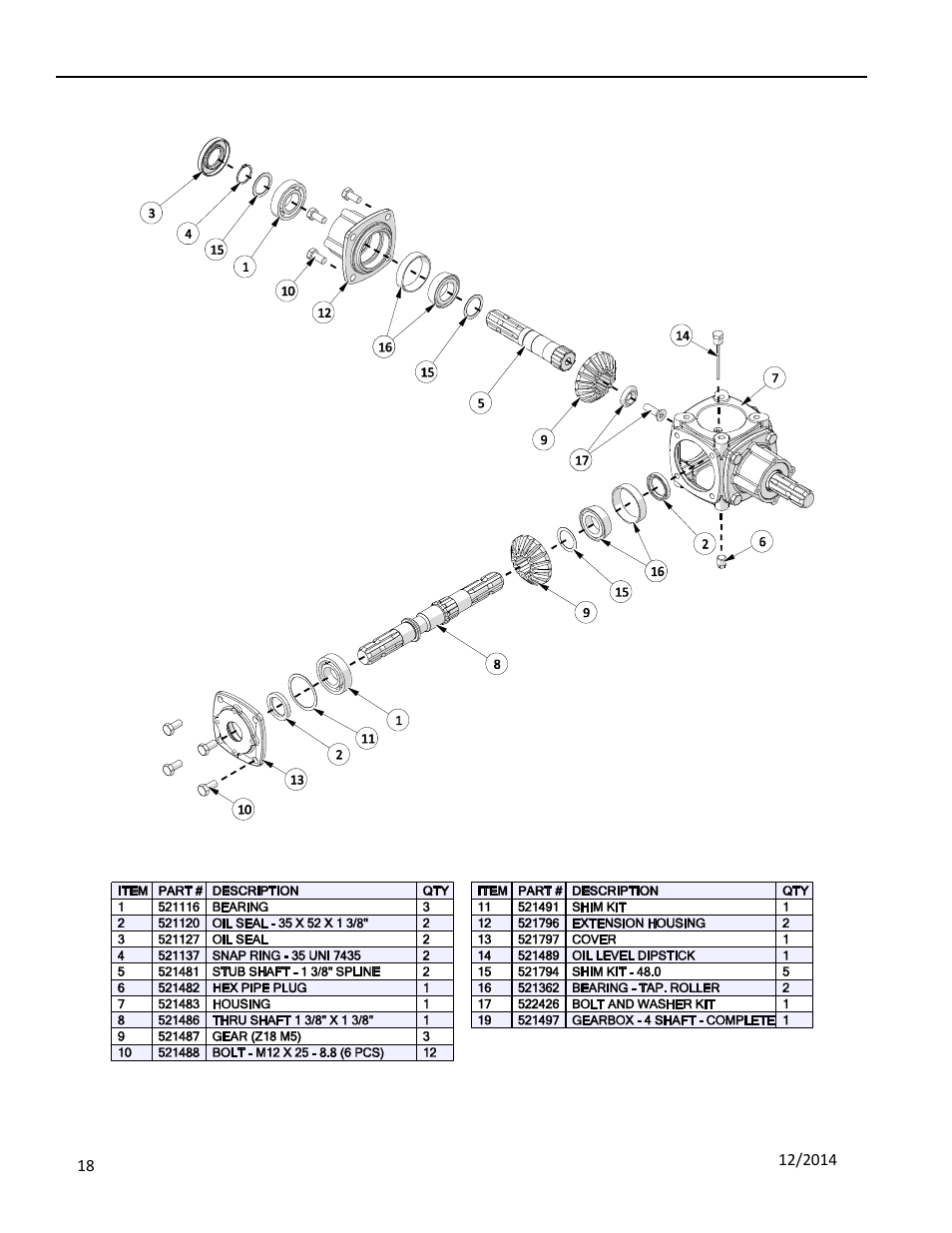 7 4 way gearbox, Earbox | Progressive Turf Equipment Pro-Max 36 User Manual | Page 60 / 63