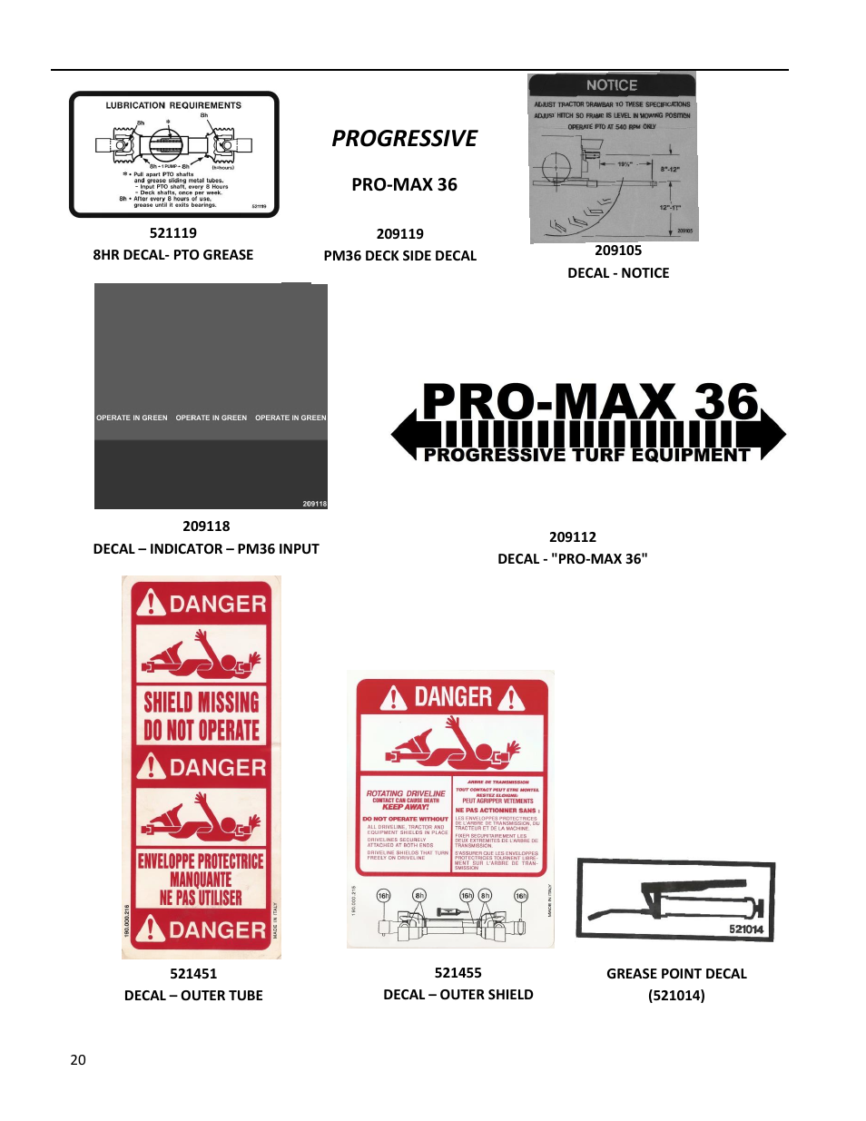 Progressive | Progressive Turf Equipment Pro-Max 36 User Manual | Page 62 / 63