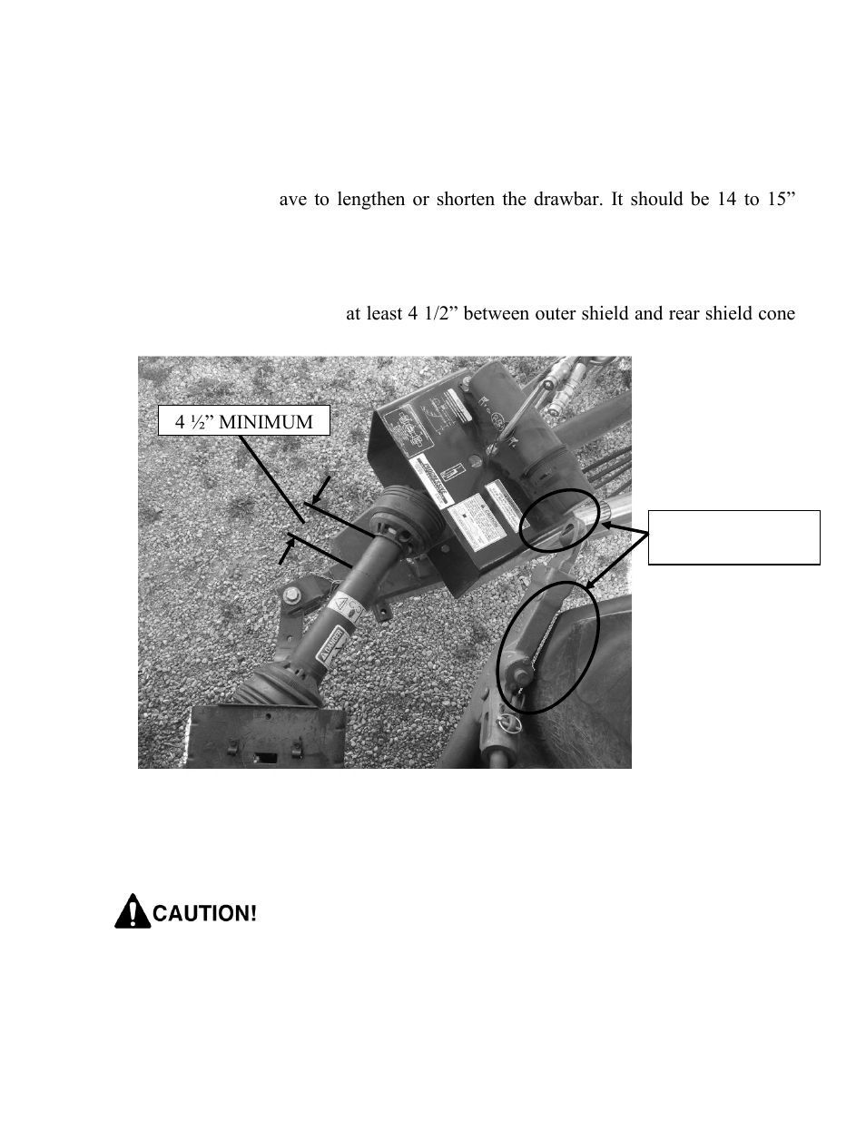 Check pto length & hitch interference during turns | Progressive Turf Equipment TDR-30 User Manual | Page 30 / 88