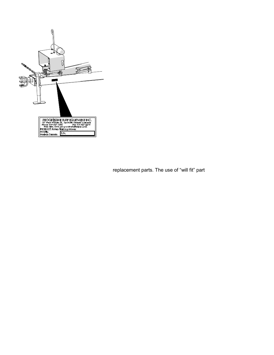 Serial number location | Progressive Turf Equipment TDR-30 User Manual | Page 50 / 88