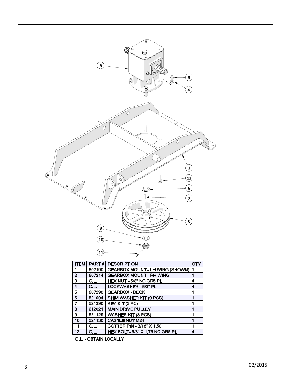 3 wing deck gearbox assembly, Earbox, Ssembly | Progressive Turf Equipment TDR-30 User Manual | Page 56 / 88