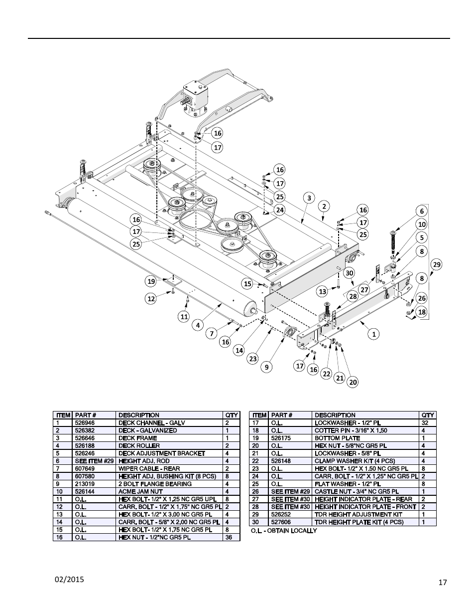 12 rear deck assembly, Ssembly | Progressive Turf Equipment TDR-30 User Manual | Page 65 / 88